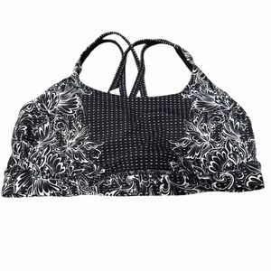 Lululemon Energy Sports Bra Black Print Size 8